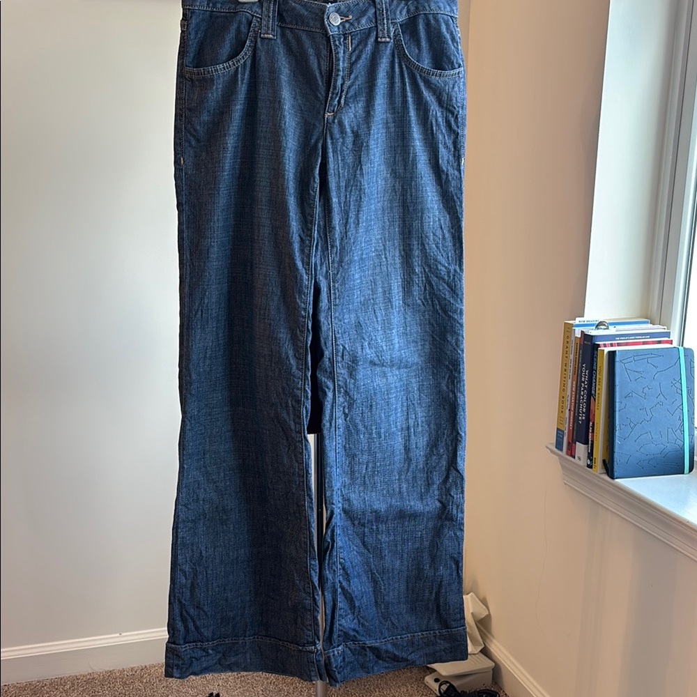 Wide-Leg Denim Jeans